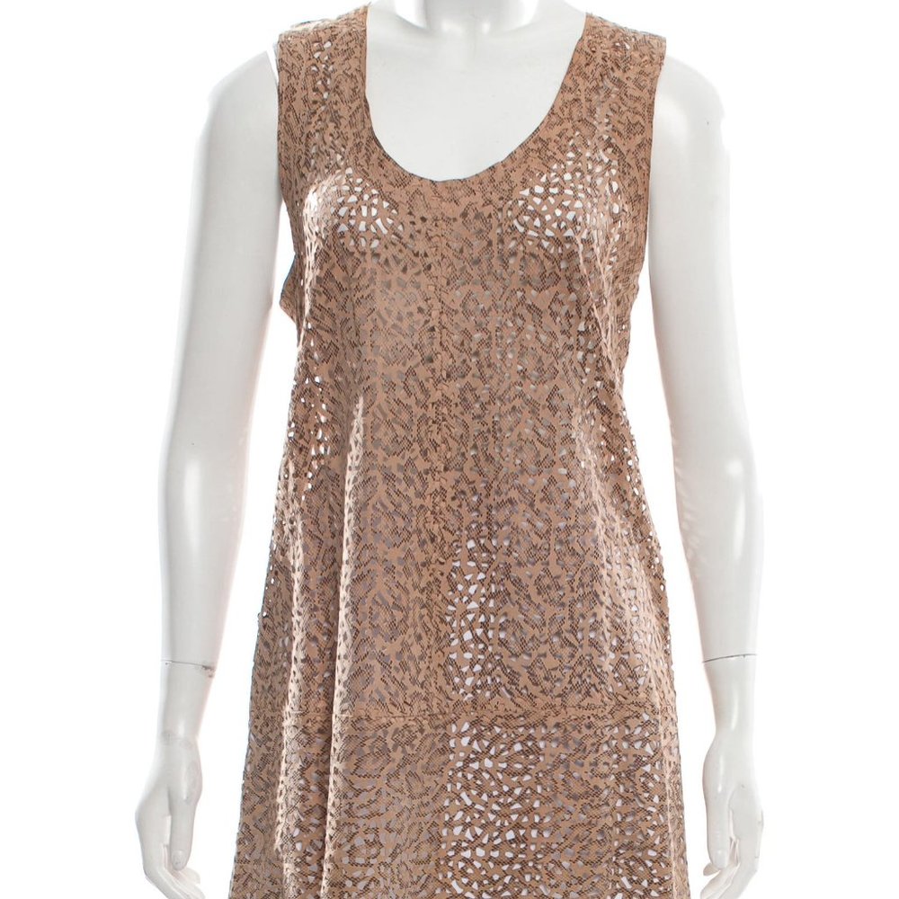 DROME Leather Laser cut Racerback tank top